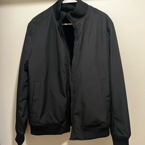 Zara Men's Black Bomber Jacket